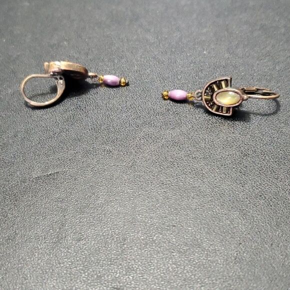 Laila Rowe bronze tone dangling earrings - Picture 4 of 7